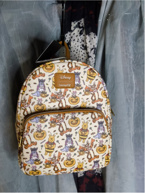 halloween disney mini backpack Loungefly  Harmony Homes Disney Loungefly Mickey Mouse and Friends Halloween Mini Backpack Disney: Glow Face Pumpkin Minnie